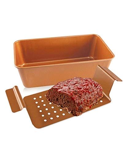 Buy Non Stick Meatloaf Pan 2 Piece Healthy Meatloaf Pan Set Copper