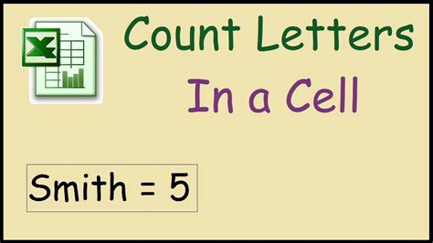 How To Count The Number Of Letters In A Word Excel Youtube