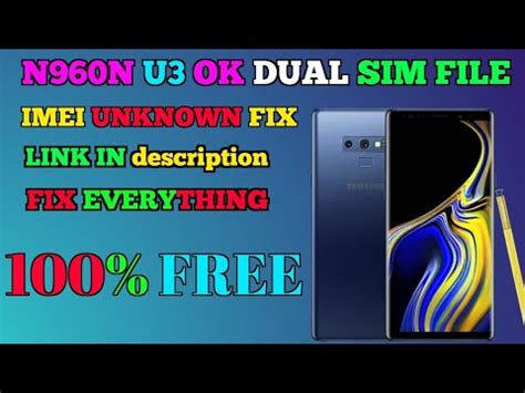 Samsung Note 9 N960N Convert To N960F Dual Sim Android 10 U3 With Free