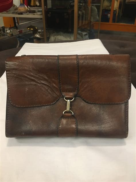 Vintage Leather Pouchholder Vintagedocument Holder Vintageleather
