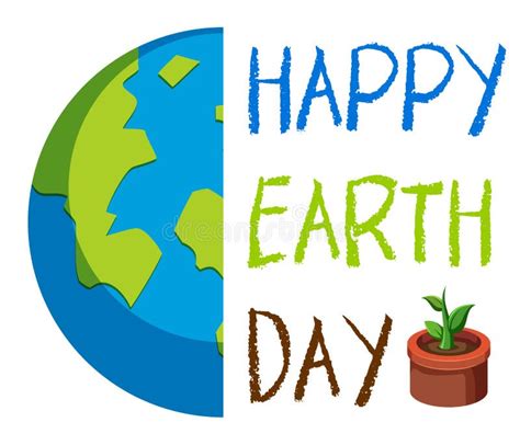 An happy earth day logo stock vector. Illustration of nature - 137007874