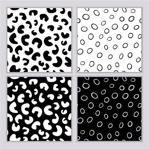 Set of seamless abstract patterns of simple abstract figures and ...