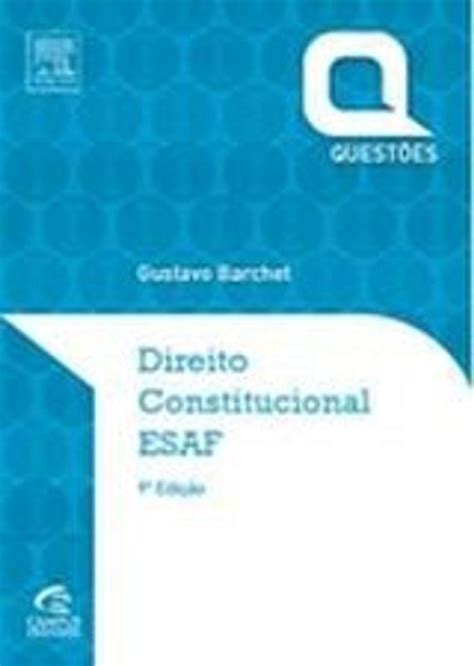 Livro Direito Constitucional Esaf 9ª Edição Questões da Esaf