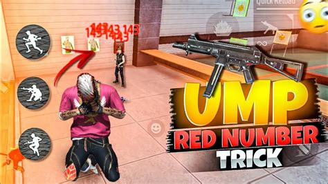 NEW UMP RED NUMBER TRICK AND SETTINGS FREE FIRE SMG HEADSHOT