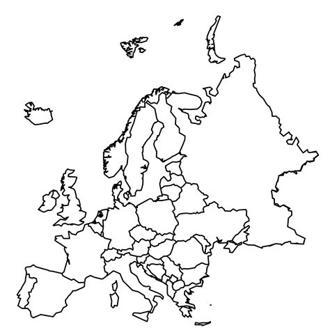 Unlabeled Europe Map Dianna Mehetabel