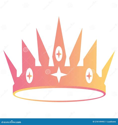 Icono De La Corona Dorada Reina O Rey Aislado Ilustración del Vector