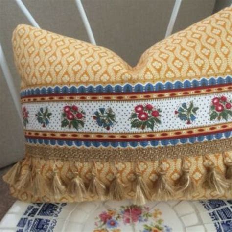 Gorgeous Pierre Deux Pillow Gold La Declaration French Country Etsy