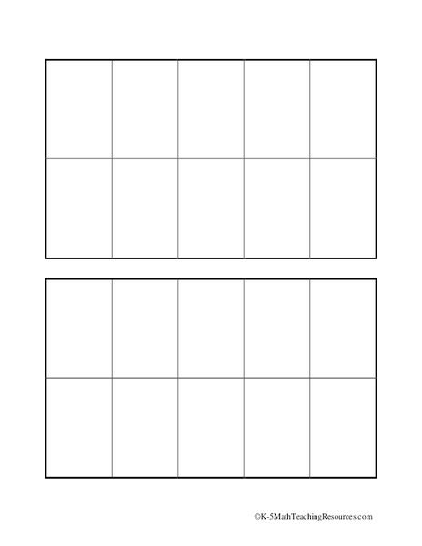 Double Ten Frame Printables for Kindergarten - 2nd Grade | Lesson Planet