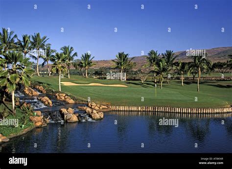 Ko Olina Resort golf course, #18 Stock Photo - Alamy