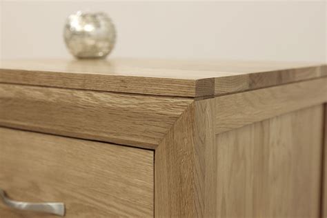 Bevel Natural Solid Oak Tall 5 Drawer Chest Bedroom Furniture