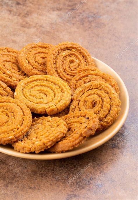 Chakli Tradicional Indio Snack Un Bocadillo Frito Crujiente En Forma