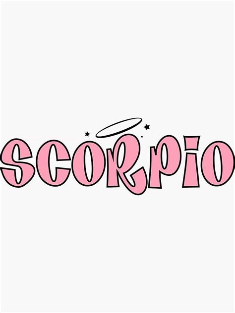 Scorpio Bratz Style Iconic Pink Glitter Font Logo Cute Y2k Aesthetic