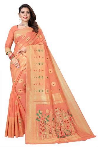 Party Wear Light Green Printed Cotton Saree With Blouse 6 M At Rs 630 In Surat