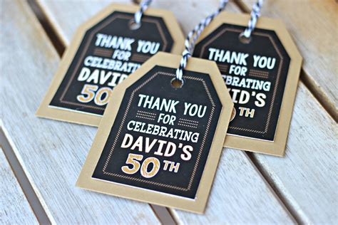 50th Birthday Favor Tags Cheers To 50 Years Milestone Party Etsy