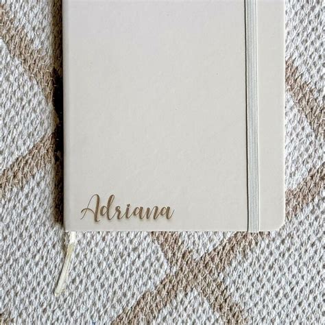 Personalised Cream Notebook Kikki Franki