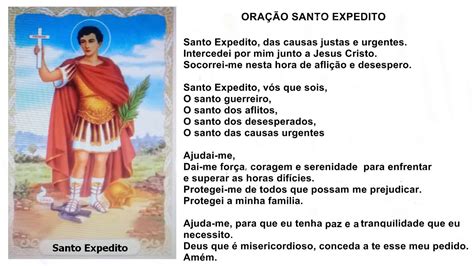 Oração Santo Expedito YouTube