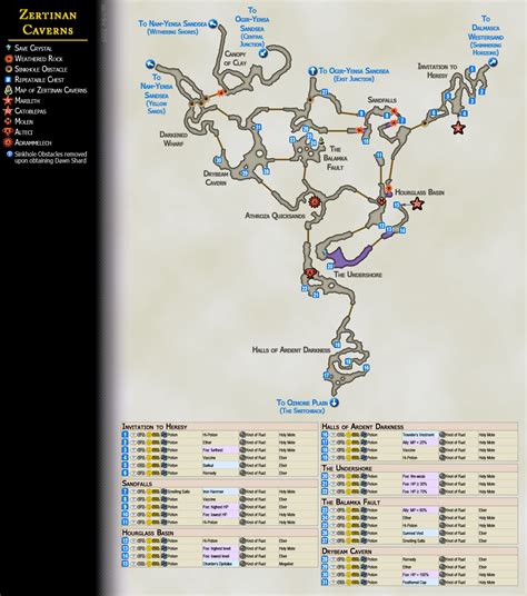 Final Fantasy XII Zertinan Caverns Map Map for PlayStation 2 by aacroke - GameFAQs