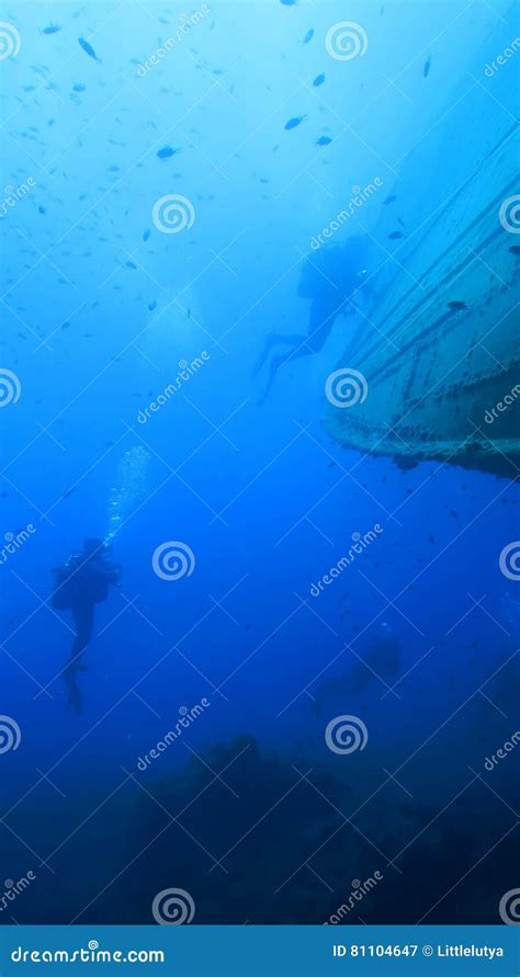 Scuba Diving Sunken Ship Stock Image Image Of Explore