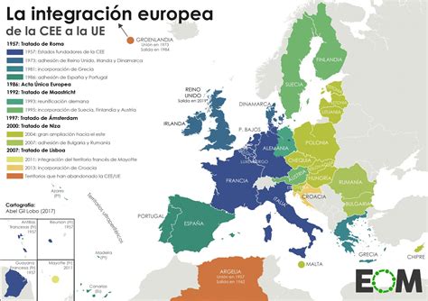 El mapa de la integración europea Mapas de El Orden Mundial EOM