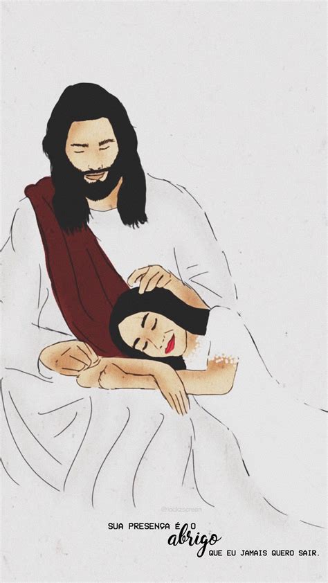 A Drawing Of Jesus Holding A Woman In His Arms