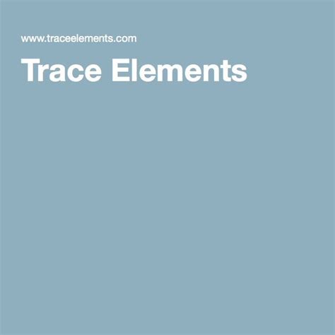 Trace Elements | Nutrigenomics, Natural supplements, Methylation