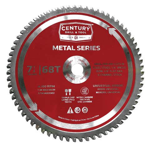 Metal Cutting Circular Saw Blade, 7-1/4" 68T