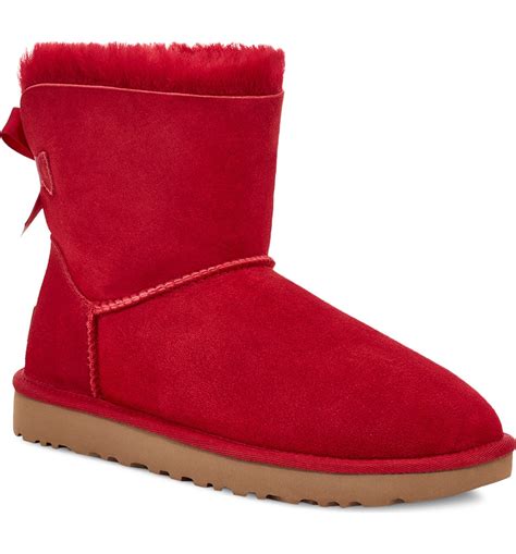 Ugg® Mini Bailey Bow Ii Genuine Shearling Bootie Women Nordstrom Womens Uggs Mini Baileys