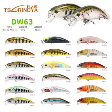 TSURINOYA DW63 50mm 5g Sinking Minnow Lrf