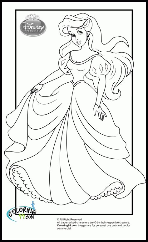 Belle In Her Ball Gown Coloring Pages