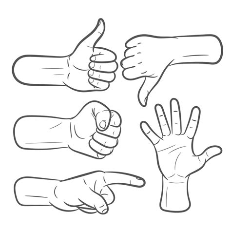 Hand Vector Illustration 8108854 Vector Art At Vecteezy