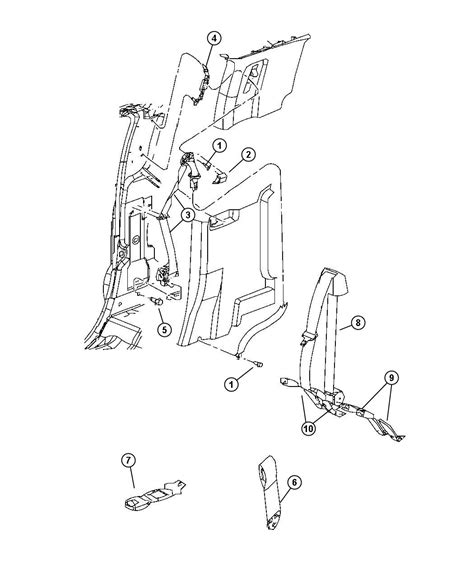 Dodge Ram 1500 Seat Belt Rear Inner J3 Trim Leather 5ke681j3aa