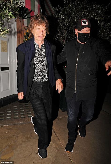 Mick Jagger Puts On A Very Animated Display As He Enjoys Night Out With