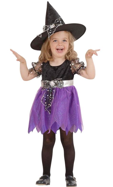 Costume Sorcière Mini Déguisement Halloween Enfant Fille V58032