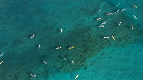 Drone Footage Of The Waikiki Beach In Hawaii Free Stock Video Footage ...