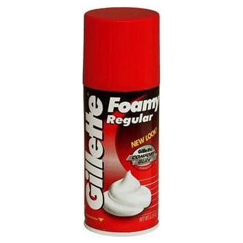 6 Pack Gillette Foamy Regular Shaving Cream 6 25 Oz Each Walmart