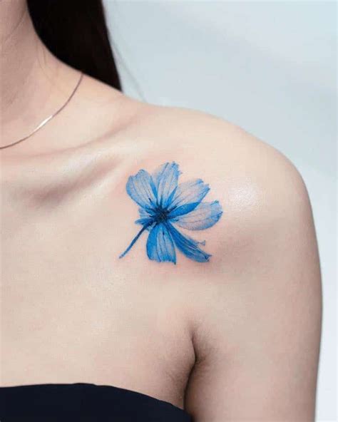 Beautiful Blue Ink Tattoos Capture The Cool Elegance Of Nature In 2024