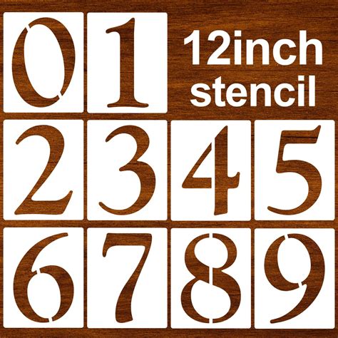 Buy Large Number Stencil 12” Address Number Stencils Curb/House Address ...