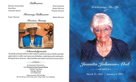 Juanita Johnson Abel Obituary Aa Rayner And Sons Funeral Homes