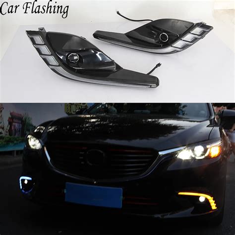 Car Flashing 2 Pcs DRL For Mazda 6 Mazda6 Atenza 2016 2017 LED Daytime