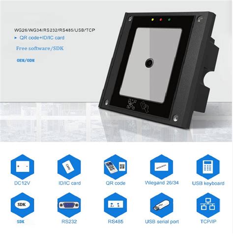 Oem Rs485 Qr Code Rfid Reader Tcp Ip Qr Barcodes Scanner Turnstile Rfid