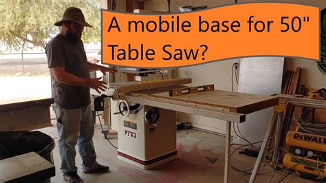 I Built A Mobile Base For My 50 Jet Table Saw Youtube