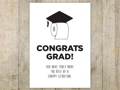 Funny Graduation Card, Printable Graduation Card, Quarantine Graduation Card, Toilet Paper ...