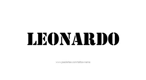 Leonardo Name Tattoo Designs