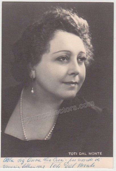 Toti Dal Monte Autograph Signed photograph as Herself – Tamino