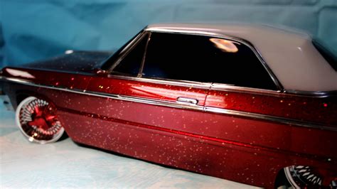 Lowrider Rc Candy Paint Metal Flake Chrome And Tint Youtube