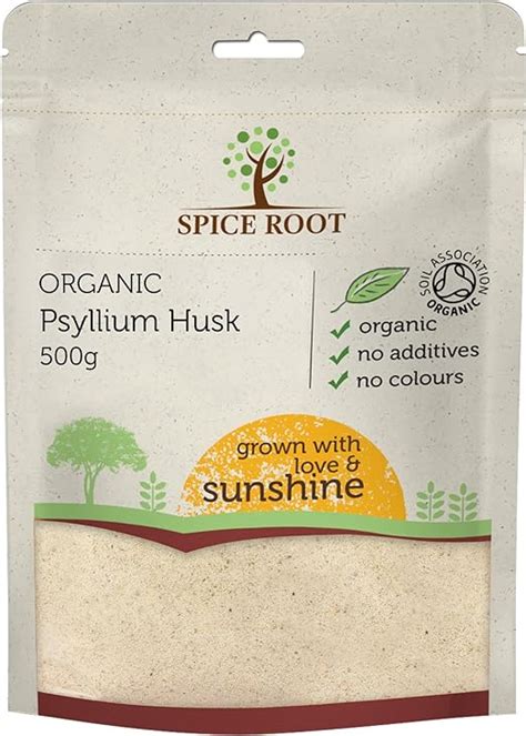 Organic Psyllium Husk 500g Certified Organic Premium Quality 99 Purity Vegan Rich In