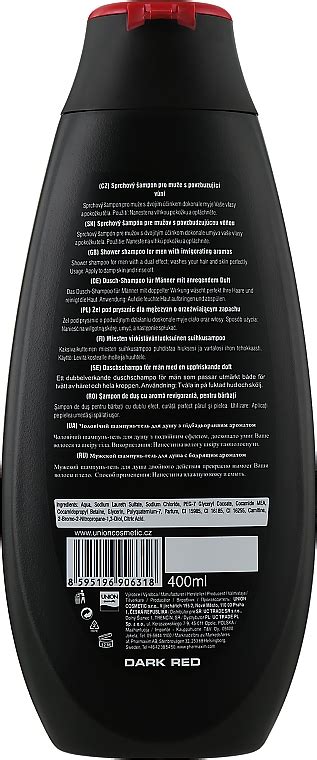 Lilien For Men Body Hair Dark Red Shower Shampoo Gel Douche Et