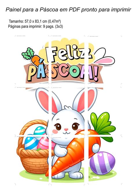 Painel Da Páscoa Para Imprimir - Painel para a Páscoa em PDF pronto para imprimir | Cantinho do EVA