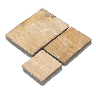 Fossil Sandstone Setts 100 X 100 Mm Driveway Stone Block Paving By