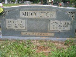 Raleigh Lee Middleton 1902 1986 Mémorial Find a Grave